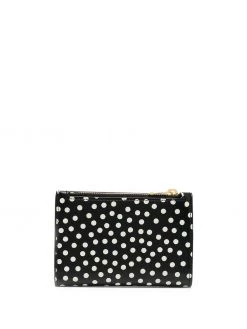 Saint Laurent polka dot logo wallet