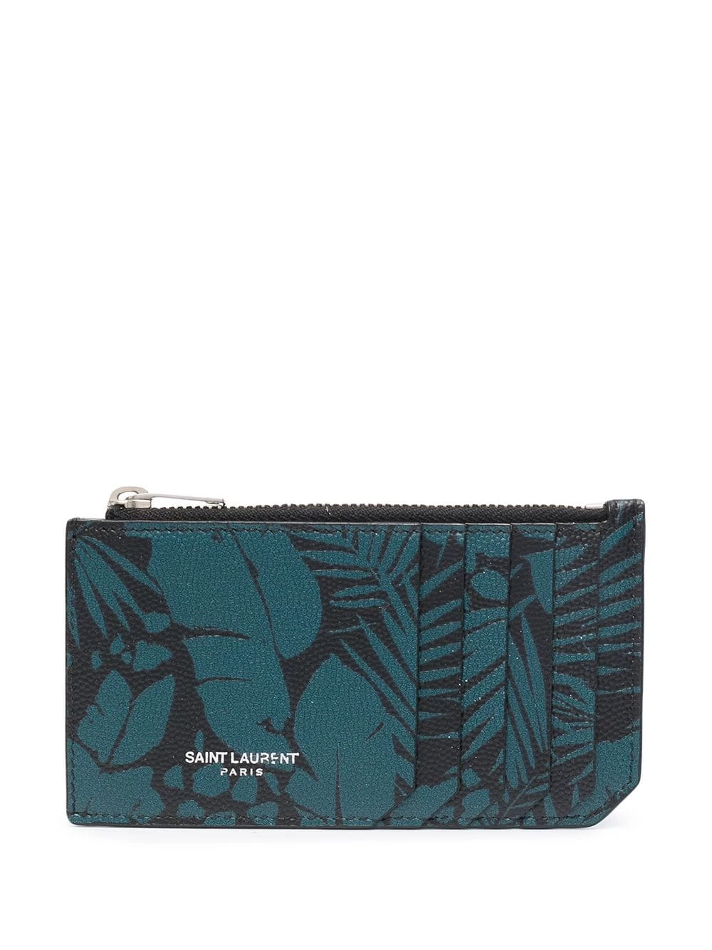 Saint Laurent leaf-print cardholder