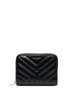 Saint Laurent zip leather wallet