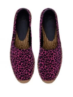 Saint Laurent leopard-print raffia-sole espadrilles