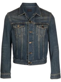 Saint Laurent fitted button-front denim jacket