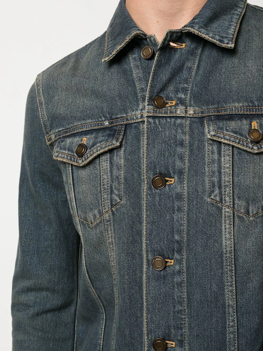 Saint Laurent fitted button-front denim jacket