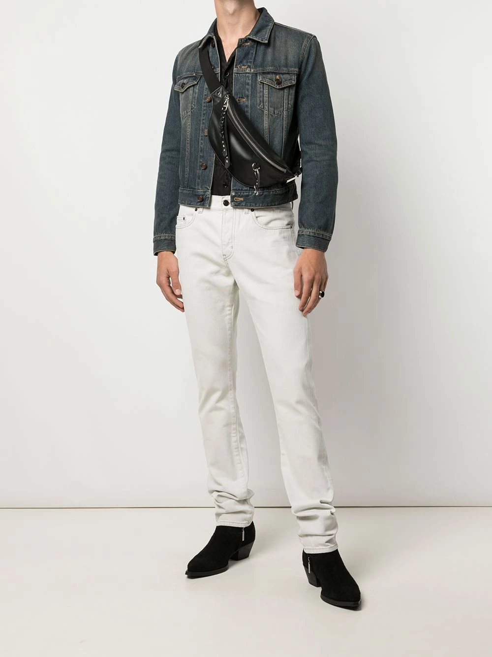 Saint Laurent fitted button-front denim jacket