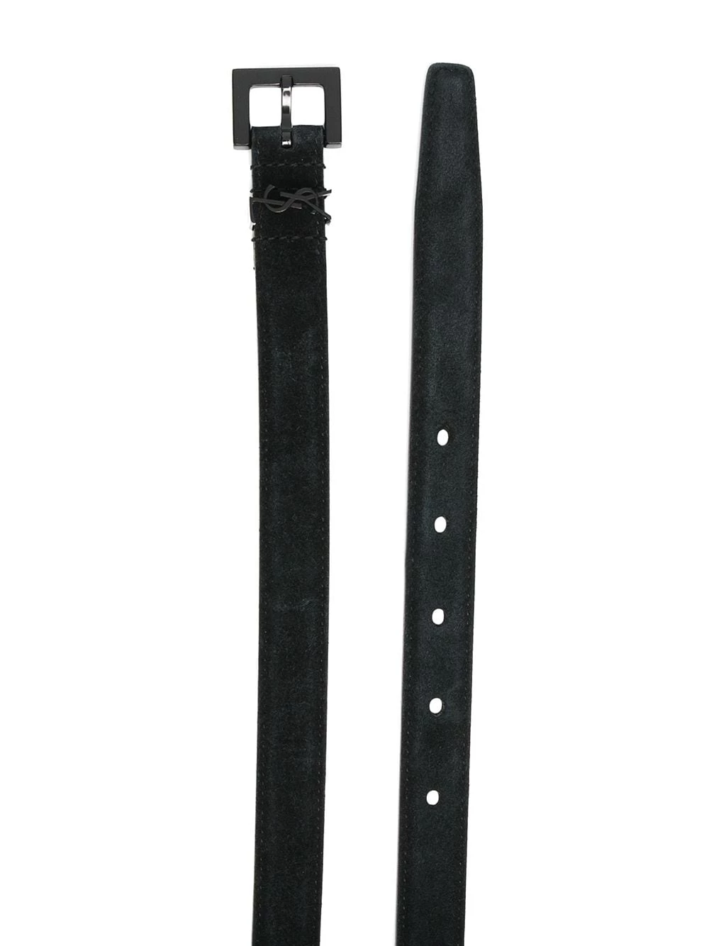 Saint Laurent suede buckle belt