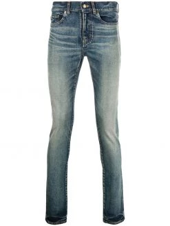 Saint Laurent whiskering-effect skinny jeans