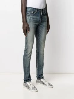 Saint Laurent whiskering-effect skinny jeans