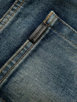 Saint Laurent whiskering-effect skinny jeans