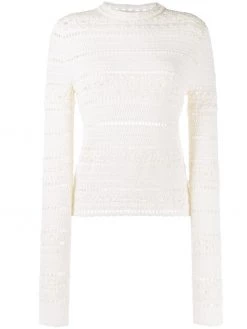 Saint Laurent open-knit long-sleeved top