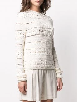 Saint Laurent open-knit long-sleeved top