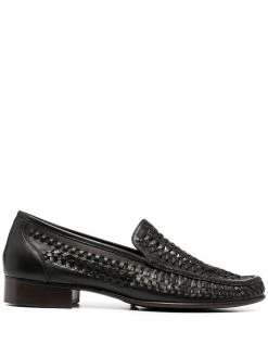 Saint Laurent woven-detail loafers