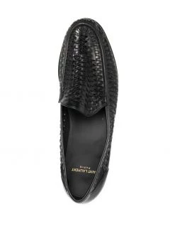 Saint Laurent woven-detail loafers