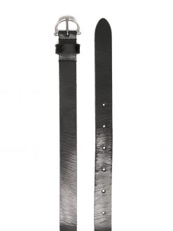 Saint Laurent round-buckle belt