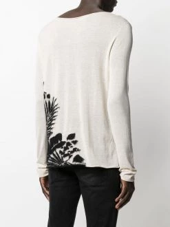 Saint Laurent patterned intarsia-knit jumper