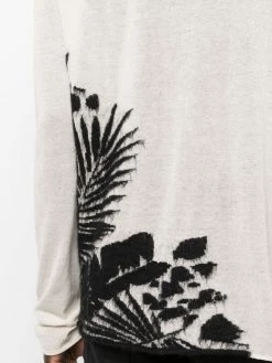 Saint Laurent patterned intarsia-knit jumper