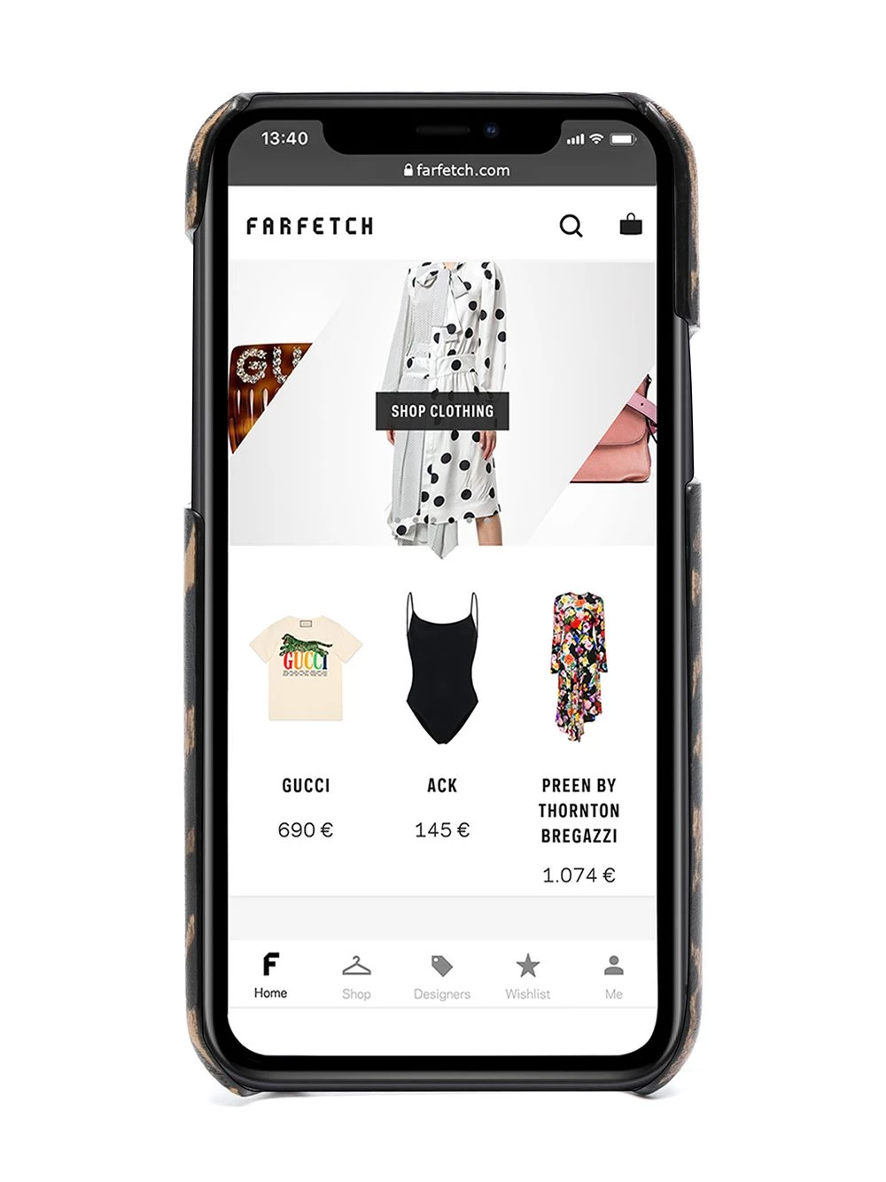 Saint Laurent leopard-print iPhone 11 Pro case