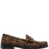 Saint Laurent leopard-print calf hair loafers