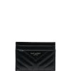 Saint Laurent quilted logo-embossed cardholder