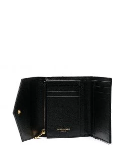 Saint Laurent tri-fold pebbled purse