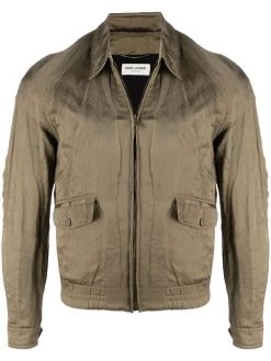 Saint Laurent long-sleeve satin jacket