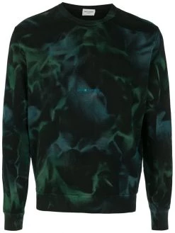 Saint Laurent abstract-print long-sleeve jumper