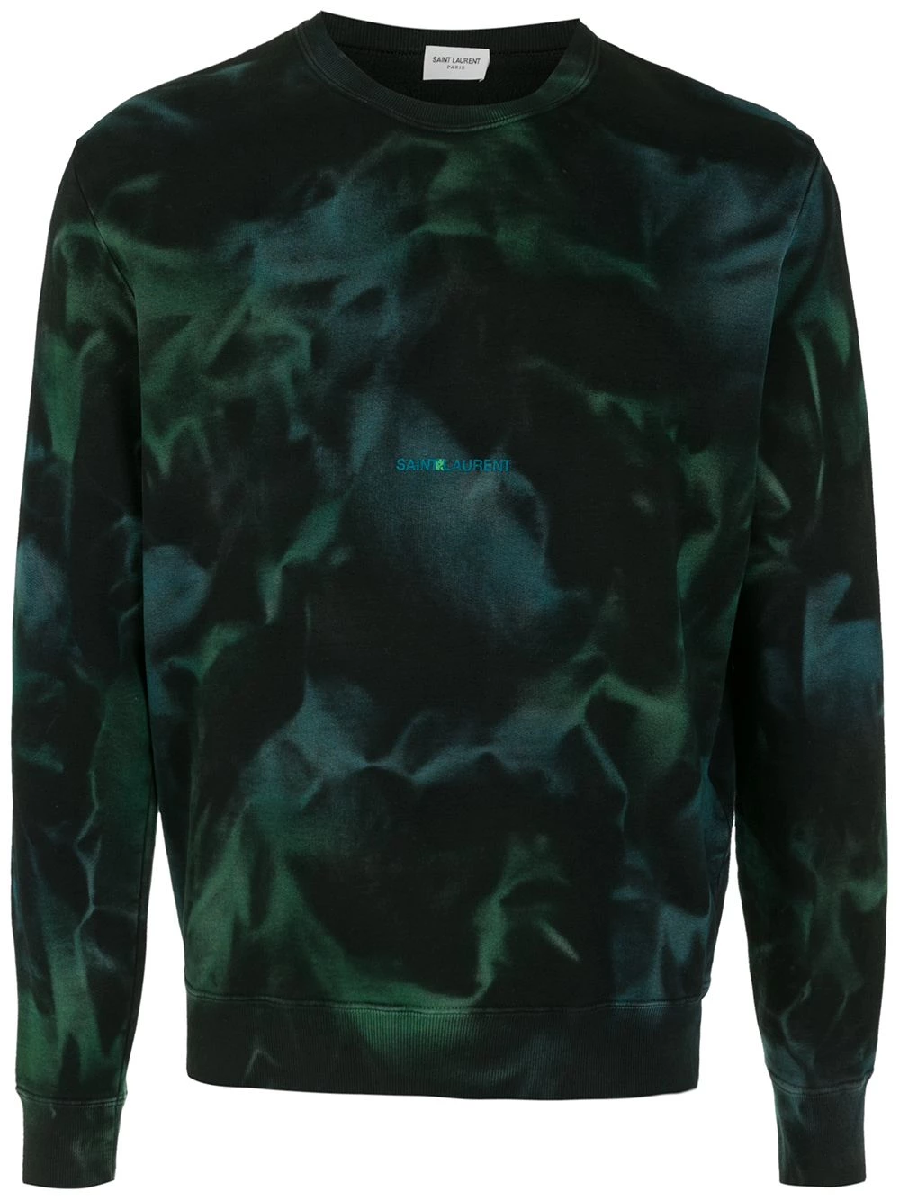 Saint Laurent abstract-print long-sleeve jumper