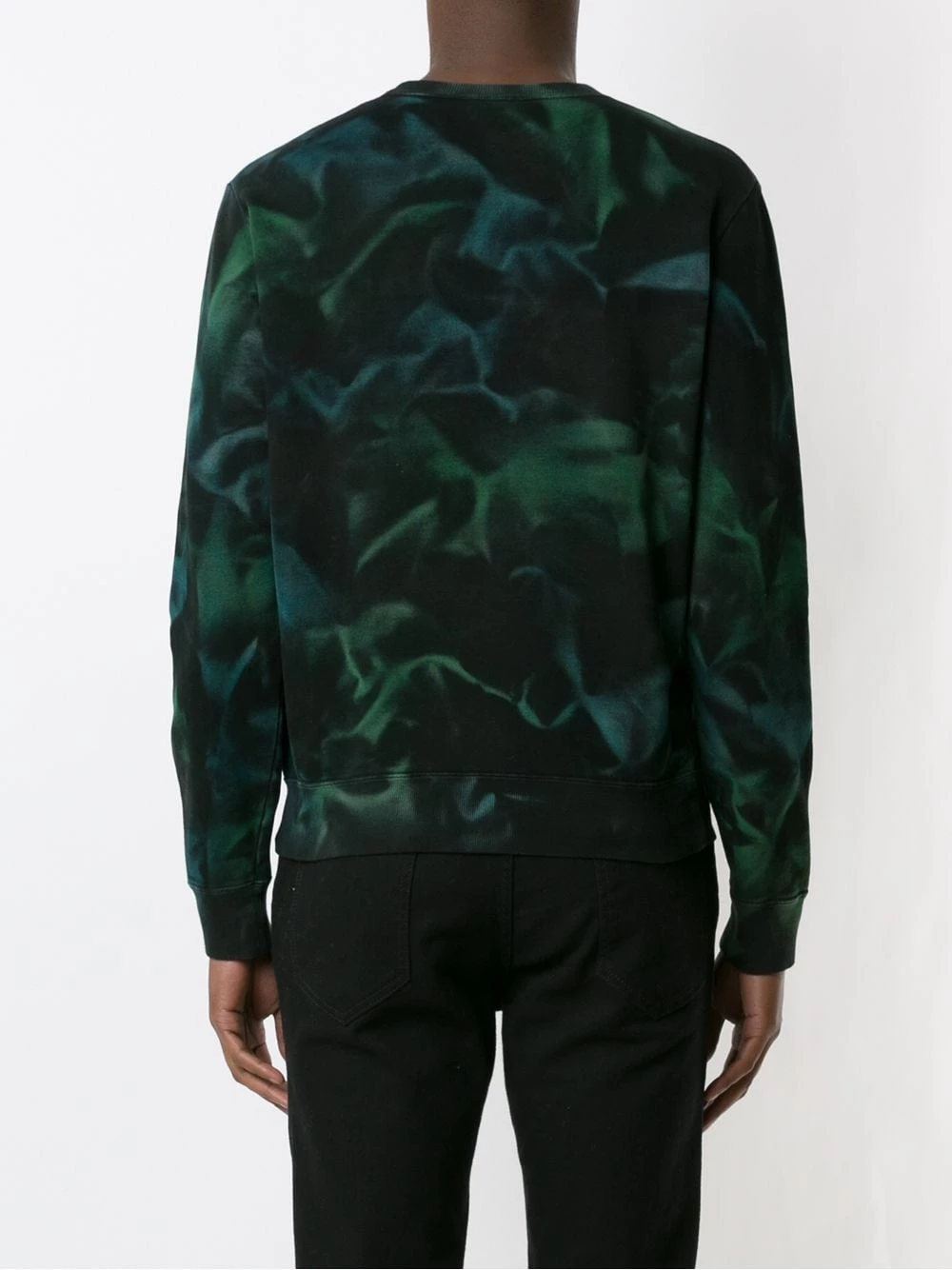 Saint Laurent abstract-print long-sleeve jumper
