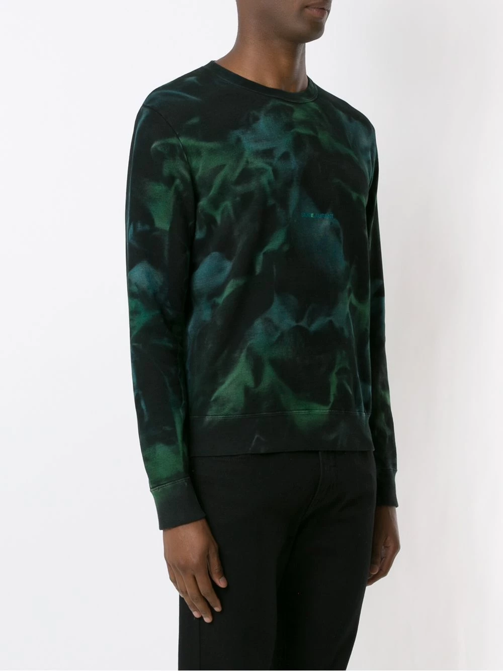 Saint Laurent abstract-print long-sleeve jumper