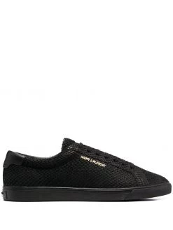 Saint Laurent snake-effect low-top sneakers
