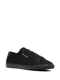 Saint Laurent snake-effect low-top sneakers