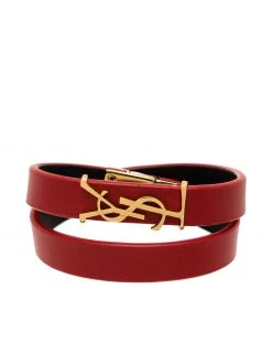 Saint Laurent monogram double-wrap bracelet