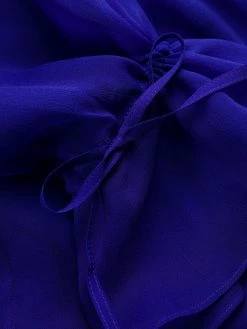 Saint Laurent ruffle-detail asymmetric dress