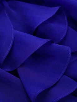 Saint Laurent ruffle-detail asymmetric dress