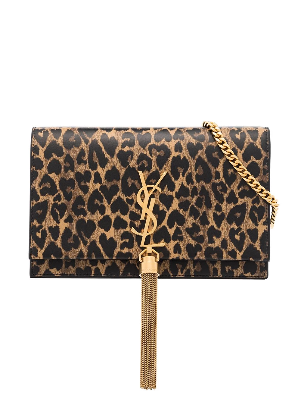 Saint Laurent Kate leopard print shoulder bag