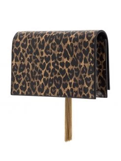 Saint Laurent Kate leopard print shoulder bag