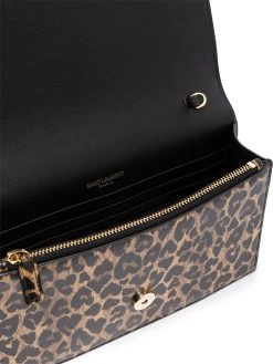 Saint Laurent Kate leopard print shoulder bag