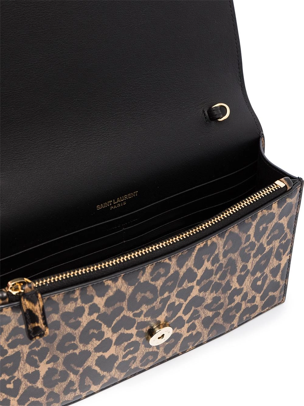 Saint Laurent Kate leopard print shoulder bag