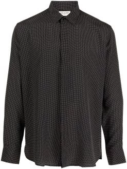 Saint Laurent Yves collar dot-print shirt