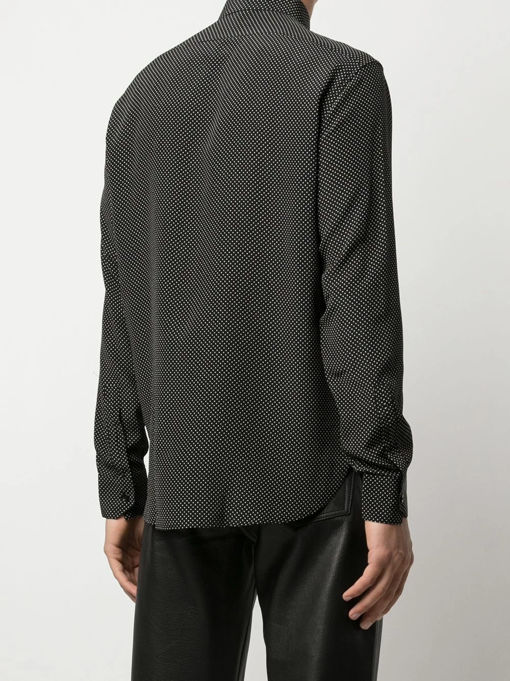 Saint Laurent Yves collar dot-print shirt