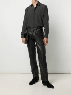 Saint Laurent Yves collar dot-print shirt