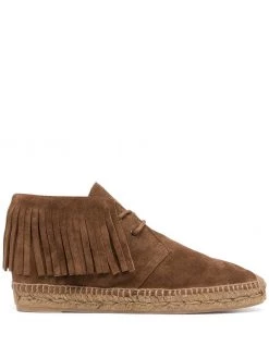 Saint Laurent high-top fringed espadrilles