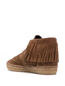 Saint Laurent high-top fringed espadrilles