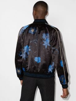 Saint Laurent floral print bomber jacket