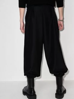 Saint Laurent cropped wool-blend trousers