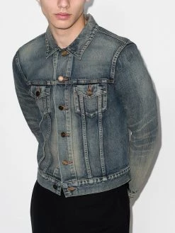 Saint Laurent washed-effect denim jacket
