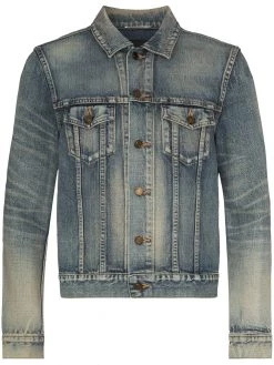 Saint Laurent washed-effect denim jacket