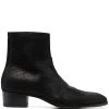 Saint Laurent Wyatt lizard-effect ankle boots