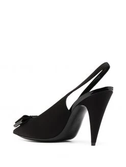 Saint Laurent bow-detail logo-plaque pumps