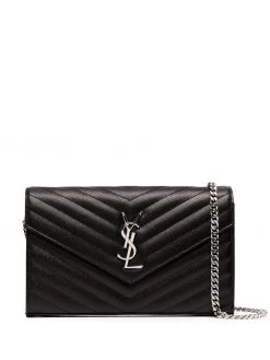 Saint Laurent monogram wallet on chain