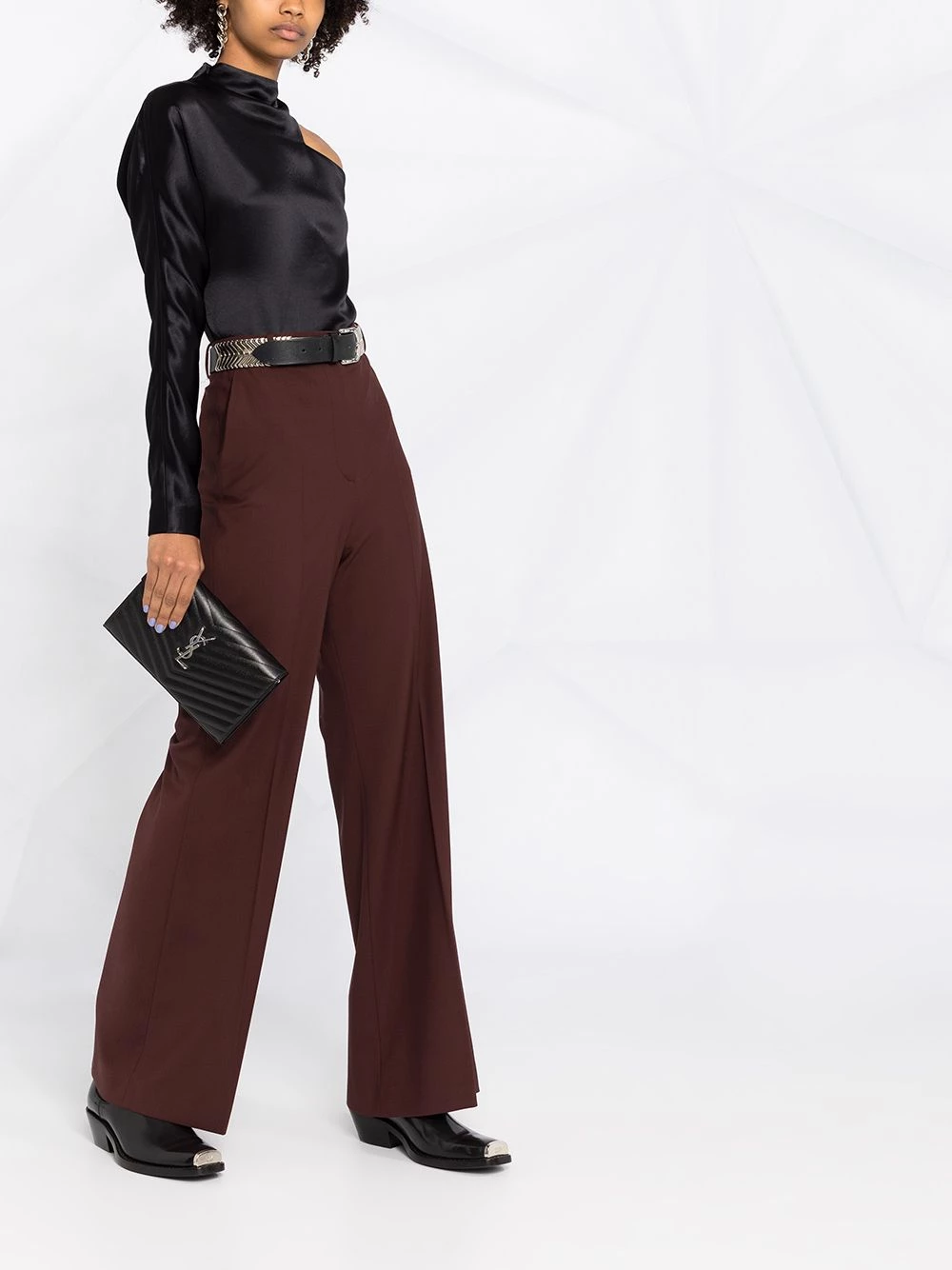 Saint Laurent monogram wallet on chain