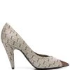 Saint Laurent all-over logo pointed pumps